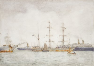 Limandaki Gemiler, c.1919 by Henry Scott Tuke