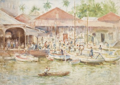 Pazar, Belize, Britanya Hondurası, 1924 by Henry Scott Tuke