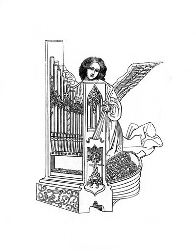 Melek ve organ, 16. yüzyılın başları, 1843. by Henry Shaw