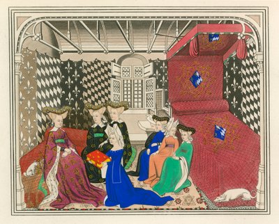 Christine de Pisan, Kitabını Fransa Kraliçesine Sunarken, 15. Yüzyıl Başları by Henry Shaw