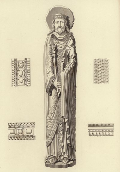 Clovis I, yaklaşık 1100, Notre Dame De Corbeil Kilisesi'nden by Henry Shaw