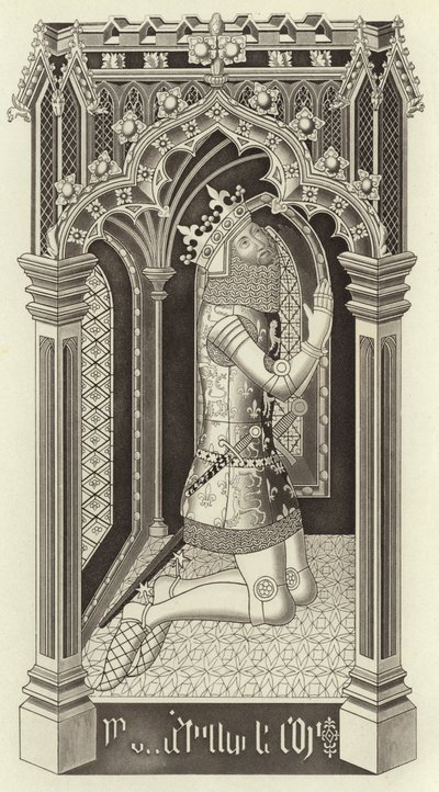 Edward III, yaklaşık 1355, Westminster'deki St Stephen Şapeli'nden by Henry Shaw