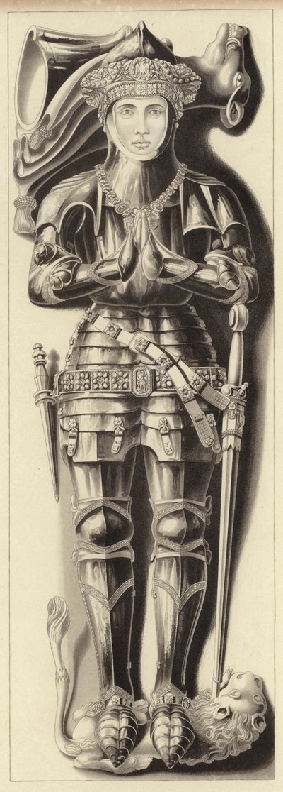 Sir Richard Vernon'un Heykeli by Henry Shaw