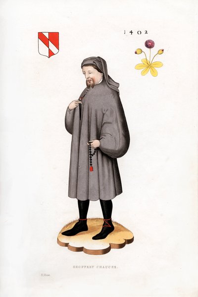 Geoffrey Chaucer, 1402, 1843. by Henry Shaw