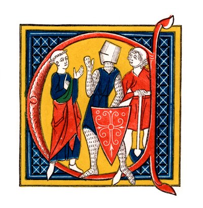 İlk C harfi, 14. yüzyılın başları, 1843. by Henry Shaw