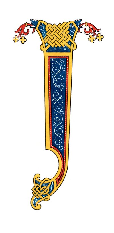 İlk harf I, 10. yüzyıl, 1843. by Henry Shaw