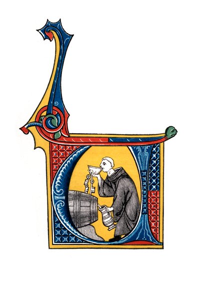 İlk U harfi, 14. yüzyılın başları, 1843. by Henry Shaw
