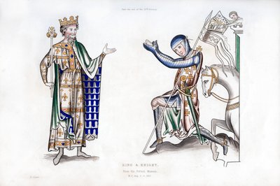 Kral ve şövalye, 12. yüzyılın sonları, 1843. by Henry Shaw