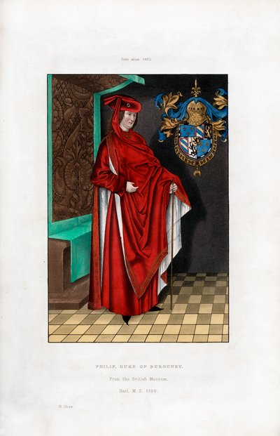 Philip, Burgonya Dükü, c1460, 1843. by Henry Shaw