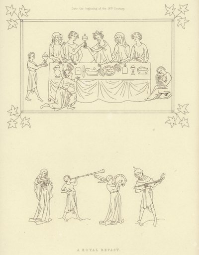 Kraliyet yemeği, 14. yüzyılın başı by Henry Shaw