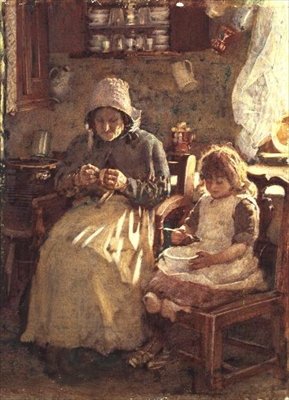 Büyükanne ve Çocuk, Yorkshire by Henry Silkstone Hopwood