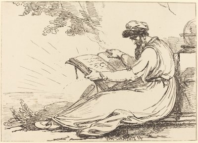 Sakallı Doğulu, Kitap Okumak by Henry Singleton
