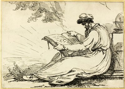 Sakallı Doğulu, Kitap Okumak by Henry Singleton