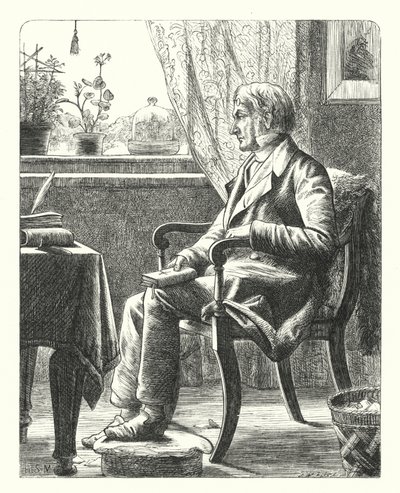 İncil Okuyan Bir Baba (gravür) by Henry Stacey (after) Marks