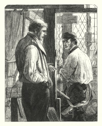 İki Dokumacı (gravür) by Henry Stacey (after) Marks