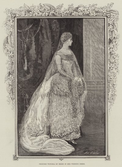 Hessen Prensesi Victoria Gelinliğiyle by Henry Stephen Ludlow