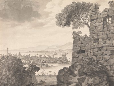 Ön Planda Harabelerin Olduğu Manzara, Arka Planda Liman ve Köy by Henry Swinburne