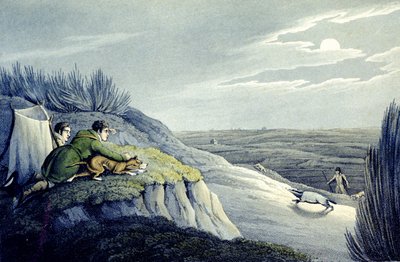 Büyük Britanya Ulusal Sporlarından Porsuk Yakalama, J.H. Clarke by Henry Thomas (after) Alken