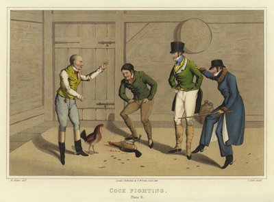 Horoz Dövüşü (chromolitho) by Henry Thomas Alken