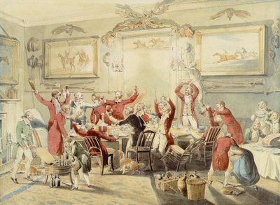 Foxhunting: Tost (kağıt üzerinde kalem ve tuvalet) by Henry Thomas Alken