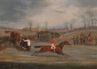 Engelli koşudan sahneler: Bitişe Yakın by Henry Thomas Alken