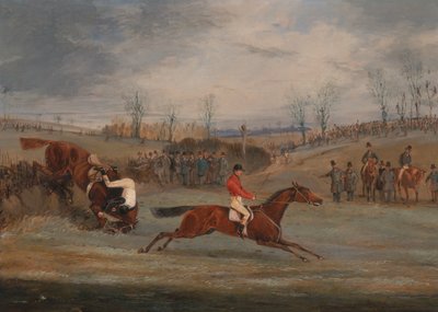 Bir engelli koşudan sahneler: Bitişe Yakın, yaklaşık. 1845. by Henry Thomas Alken