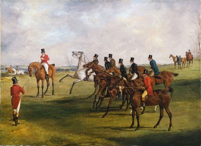 Grand Leicestershire Engelli Koşu, 12 Mart 1829: Başlangıç by Henry Thomas Alken