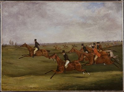 Grand Leicestershire Engelli Koşu, 12 Mart 1829: Tempolu Yürümek by Henry Thomas Alken