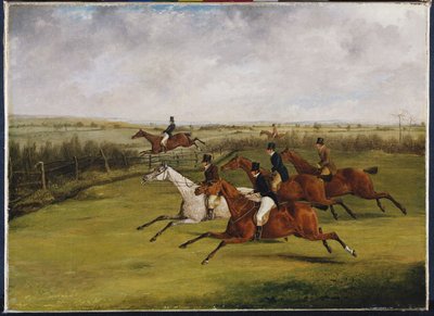 Grand Leicestershire Engelli Koşu, 12 Mart 1829: Tarla Seçilmiş Oluyor by Henry Thomas Alken