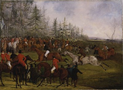 Grand Leicestershire Engelli Koşu, 12 Mart 1829: Kazanan Posta ve Billesdon Coplow by Henry Thomas Alken
