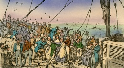 Margate Buhar Paketinin Zevkleri, 1838 by Henry Thomas Alken