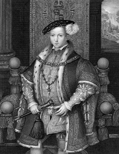 Edward VI, İngiltere Kralı, 19. yüzyıl. by Henry Thomas Ryall