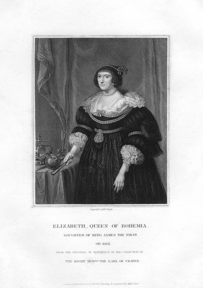 Elizabeth, Seçmen Palatine ve Bohemya Kraliçesi, 1834. by Henry Thomas Ryall