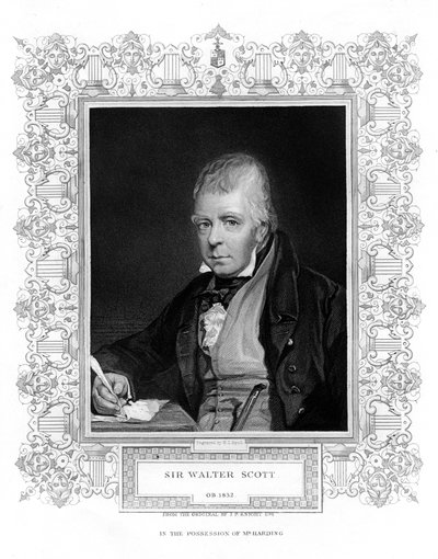 Sir Walter Scott, 1 Baronet, üretken İskoç tarihi romancı ve şair, 19. yüzyıl by Henry Thomas Ryall