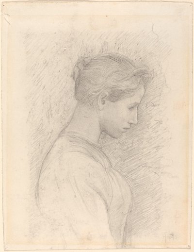 Profildeki Genç Kadın by Henry Tonks