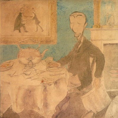 Sir William Ramsay Nobel Ödülü haberini alıyor by Henry Tonks