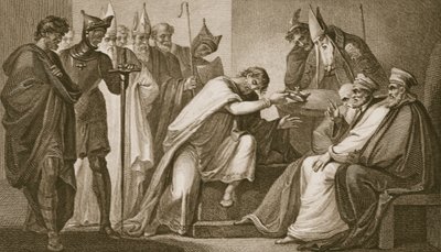 Edward II tacından istifa ediyor, Schiavonelli tarafından oyulmuş, David Hume