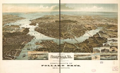 Norfolk ve çevresinin panoraması 1892. by Henry Wellge