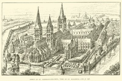 St Germain-des-Pres Manastırı, St Ignatius zamanı (gravür) by Henry William Brewer