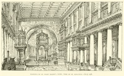 Aziz Mary Major Bazilikası, Roma, Aziz Ignatius zamanı (gravür) by Henry William Brewer