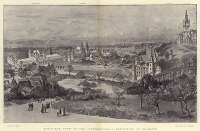 Glasgow'daki Uluslararası Serginin Kuş Bakışı by Henry William Brewer