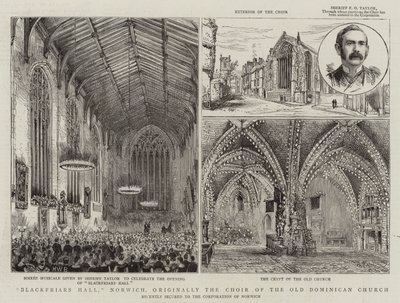 Blackfriars Hall, Norwich, aslen Eski Dominik Kilisesi Korosu by Henry William Brewer