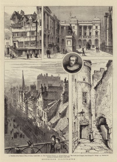 resimli Edinburgh by Henry William Brewer