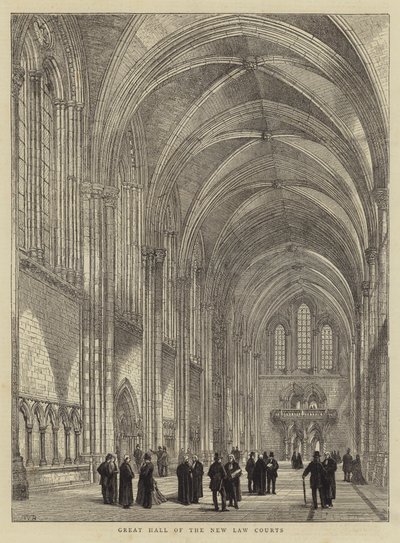 Yeni Hukuk Mahkemelerinin Büyük Salonu by Henry William Brewer