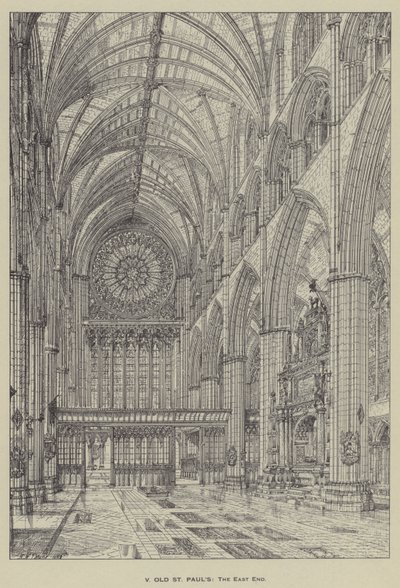 Eski St Pauls, Doğu Yakası by Henry William Brewer