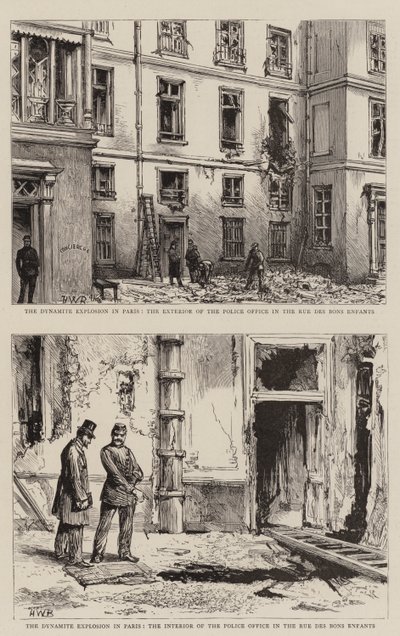 Paris'te Dinamit Patlaması by Henry William Brewer