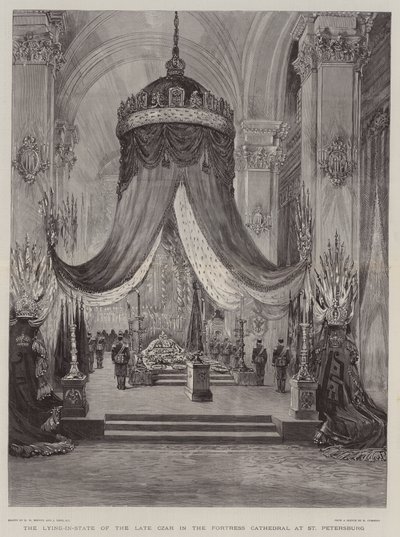 St Petersburg'daki Kale Katedrali'nde Rahmetli Çar'ın Yattığı Devlet by Henry William Brewer