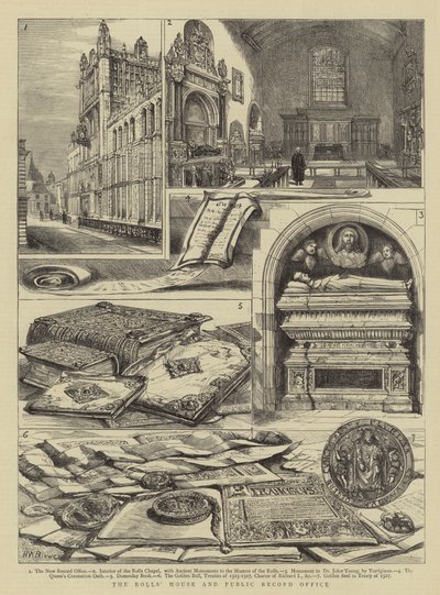 Rolls' House ve Kamu Kayıt Ofisi by Henry William Brewer
