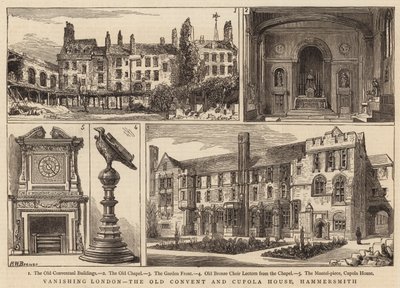 Ufuk Londra, Eski Manastır ve Kubbe Evi, Hammersmith by Henry William Brewer