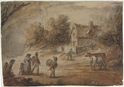 Askerlerle Ülke Sahnesi by Henry William Bunbury